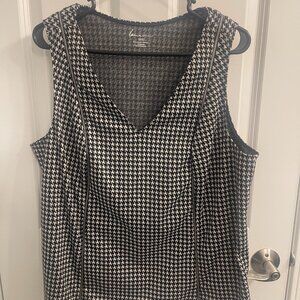 Black & White Houndstooth Vest